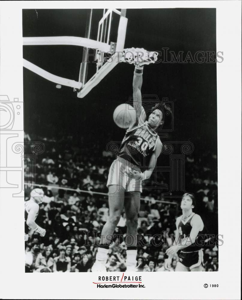 1980 Press Photo Robert Paige, Harlem Globetrotters basketball player- Historic Images