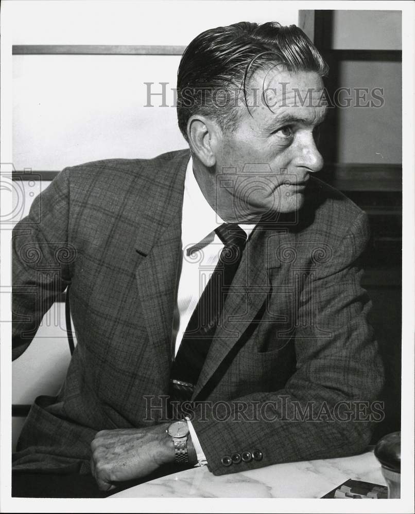 1961 Press Photo Paul Richards, General manager of Houston Colts baseball team - Historic Images
