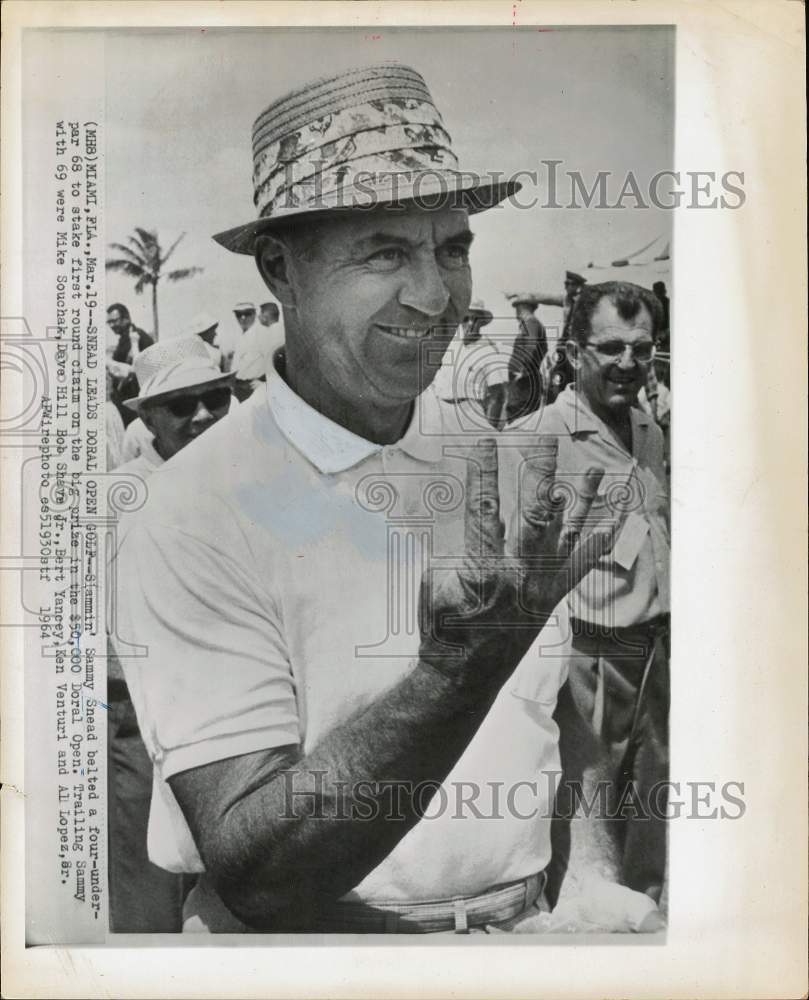 1964 Press Photo Golf legend Sam Snead at the Doral Open in Miami, Florida - Historic Images