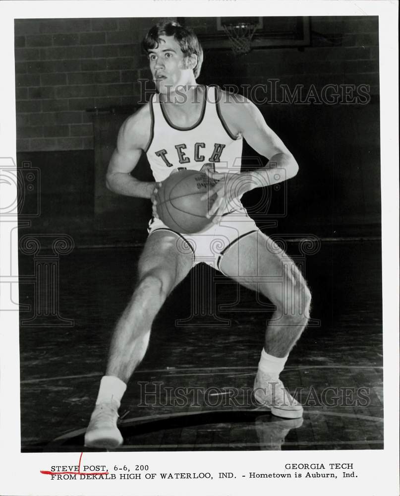 Press Photo Steve Post, basketball player for the Georgia Tech team - hpx07455- Historic Images