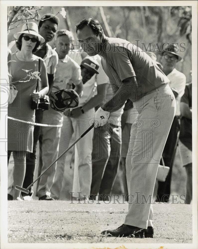 1968 Press Photo Johnny Pott during &quot;Shell&#39;s Wonderful World of Golf&quot; tournament- Historic Images