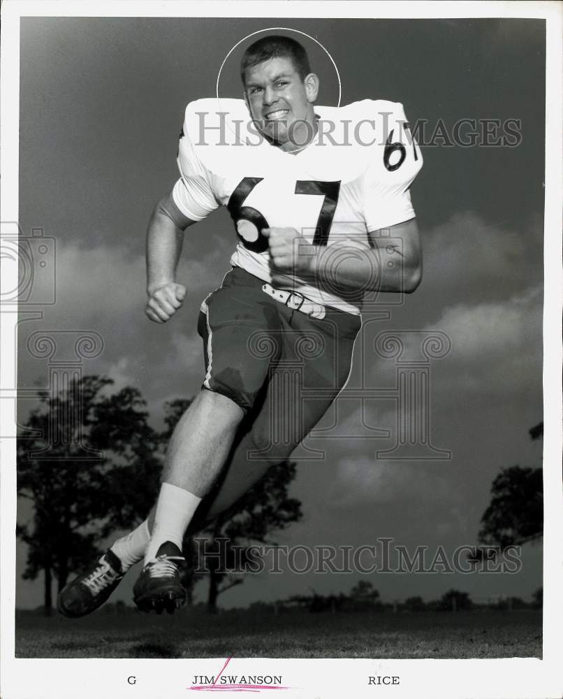 1966 Press Photo Jim Swanson, Rice University football player - hpx07544 - Historic Images
