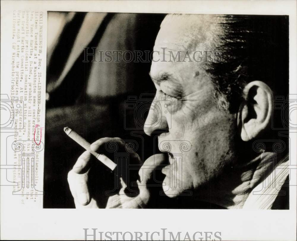 1971 Press Photo Ralph Lindop, Draft Hartke Committee Chairman in Washington- Historic Images