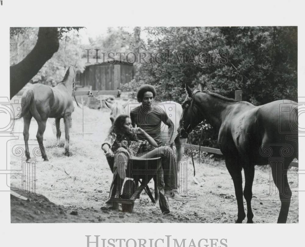 Press Photo Actors Leon Isaacs Kennedy & Wife Jayne Kennedy - kfp11198- Historic Images