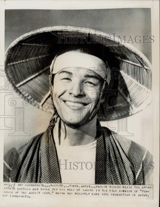 1956 Press Photo Actor Marlon Brando in 