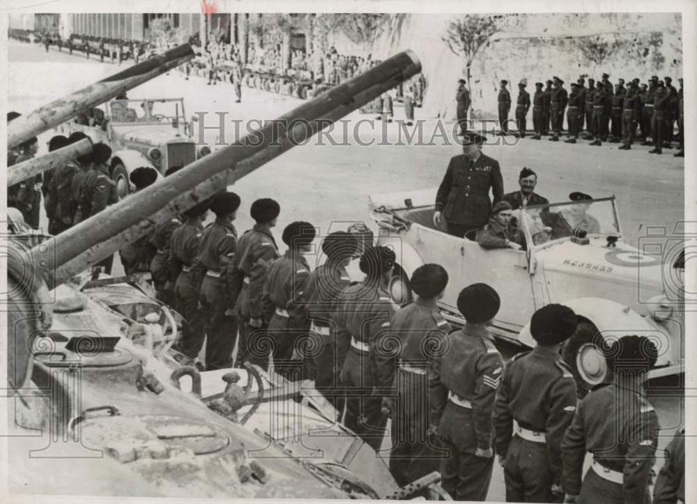 Press Photo Prime Minister Churchill at Castel Benito Airport in Tripoli- Historic Images