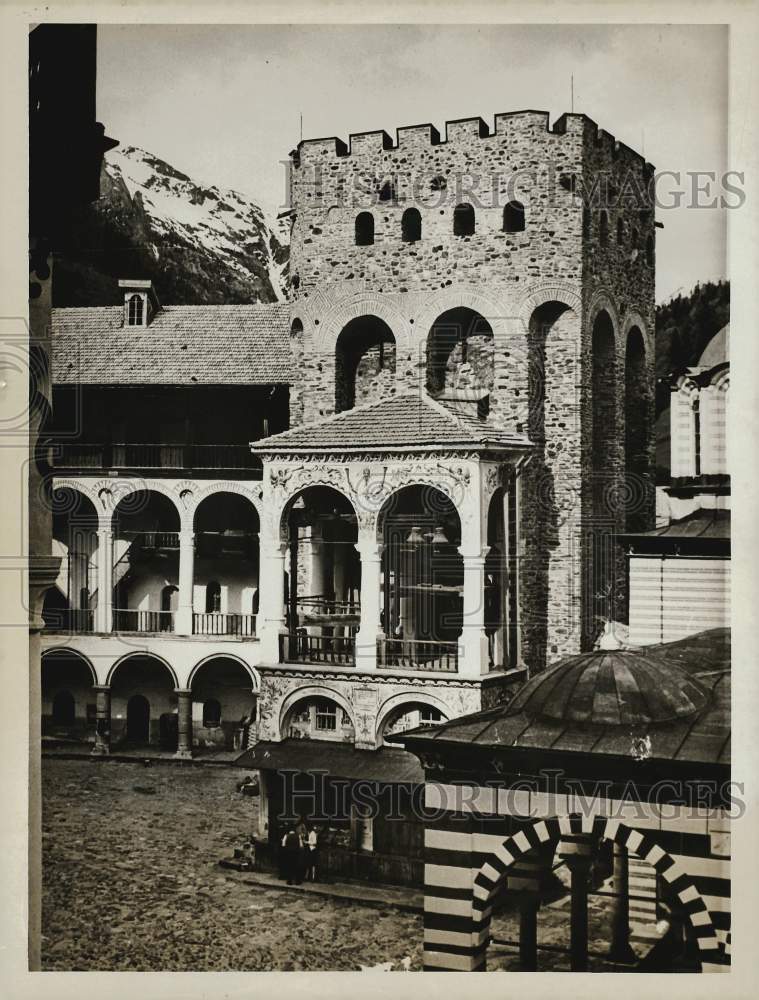 1962 Press Photo Defense tower of the Rila Monastery in Bulgaria - kfx26080- Historic Images