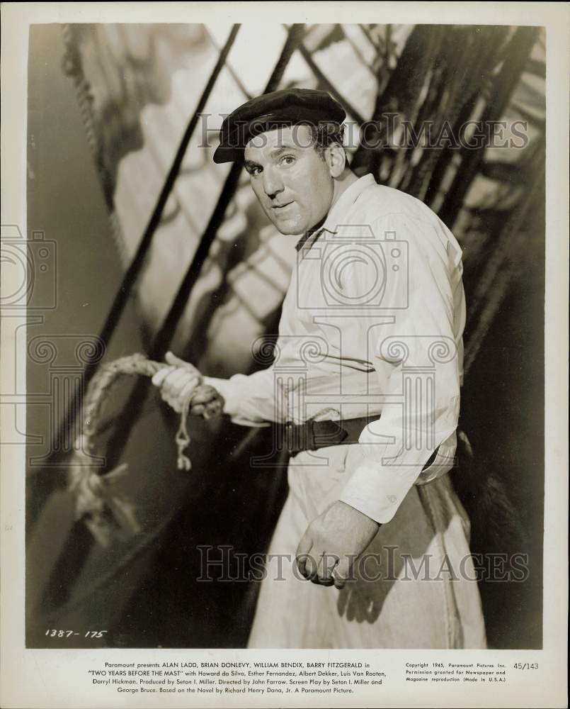 1945 Press Photo William Bendix stars in Paramount&#39;s &quot;Two Years Before The Mast&quot;- Historic Images