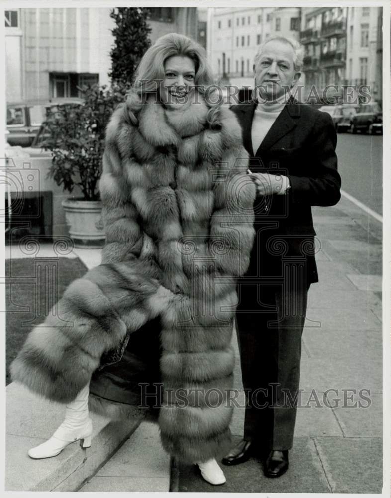 1971 Press Photo Actress Melina Mercouri &amp; Husband-Producer Jules Dassin, UK- Historic Images