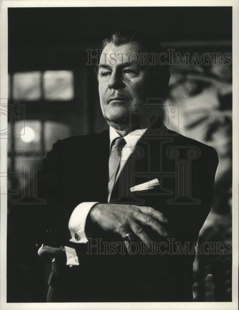 1965 Press Photo Brian Donlevy in The Curse of the Fly on ABC - Historic Images