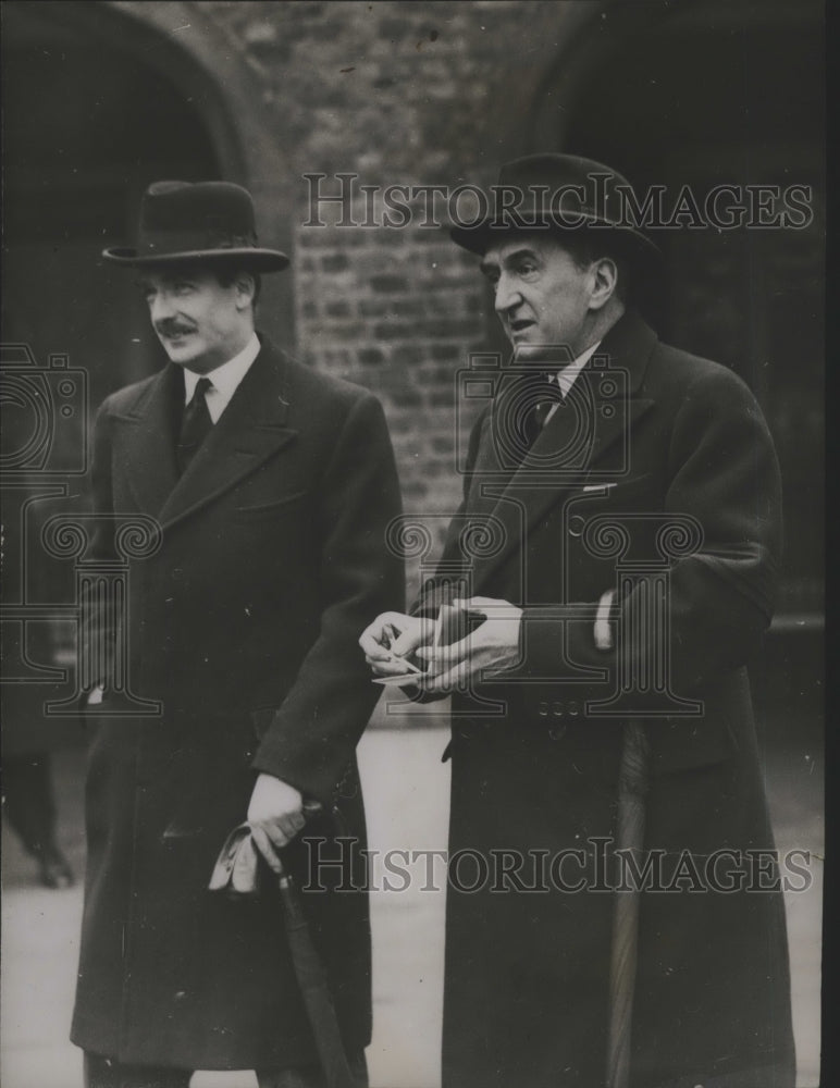 1936 Press Photo Stanley Bruce, Anthony Eden at St. James Palace, London - Historic Images