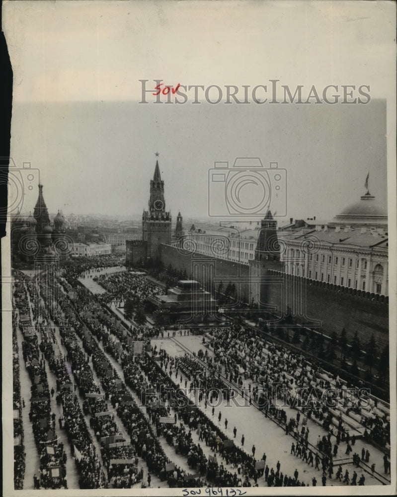 1951 Press Photo May Day at Red Square, Moscow, Russia - Historic Images