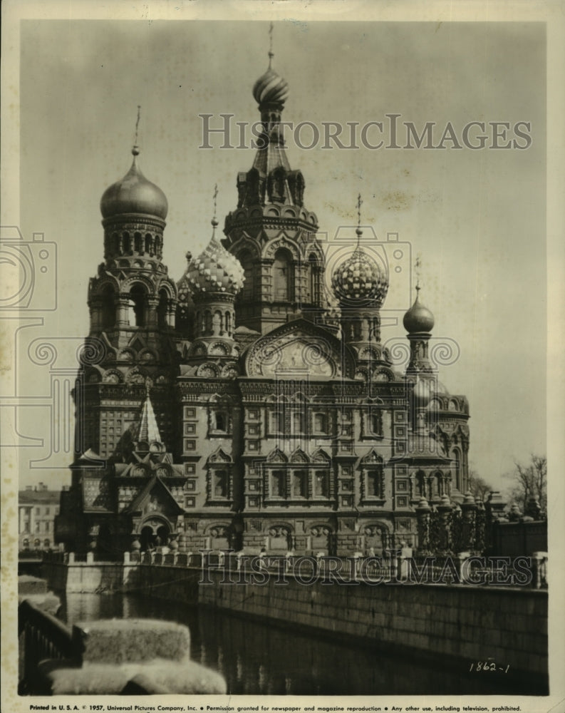 1958 Press Photo Church on the Bood, St. Petersburg in &quot;This Is Russia!&quot; Film - Historic Images