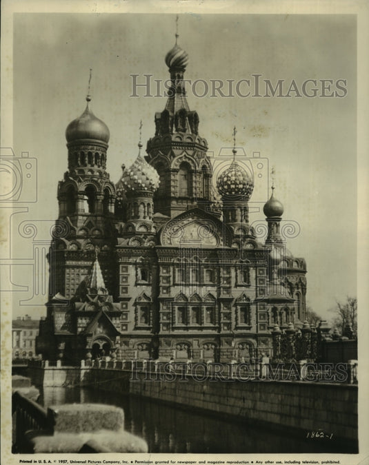 1958 Press Photo Church on the Bood, St. Petersburg in "This Is Russia!" Film - Historic Images