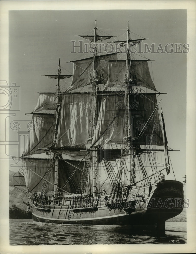 1964 Press Photo HMS Bounty for the film Mutiny on the Bounty - Historic Images