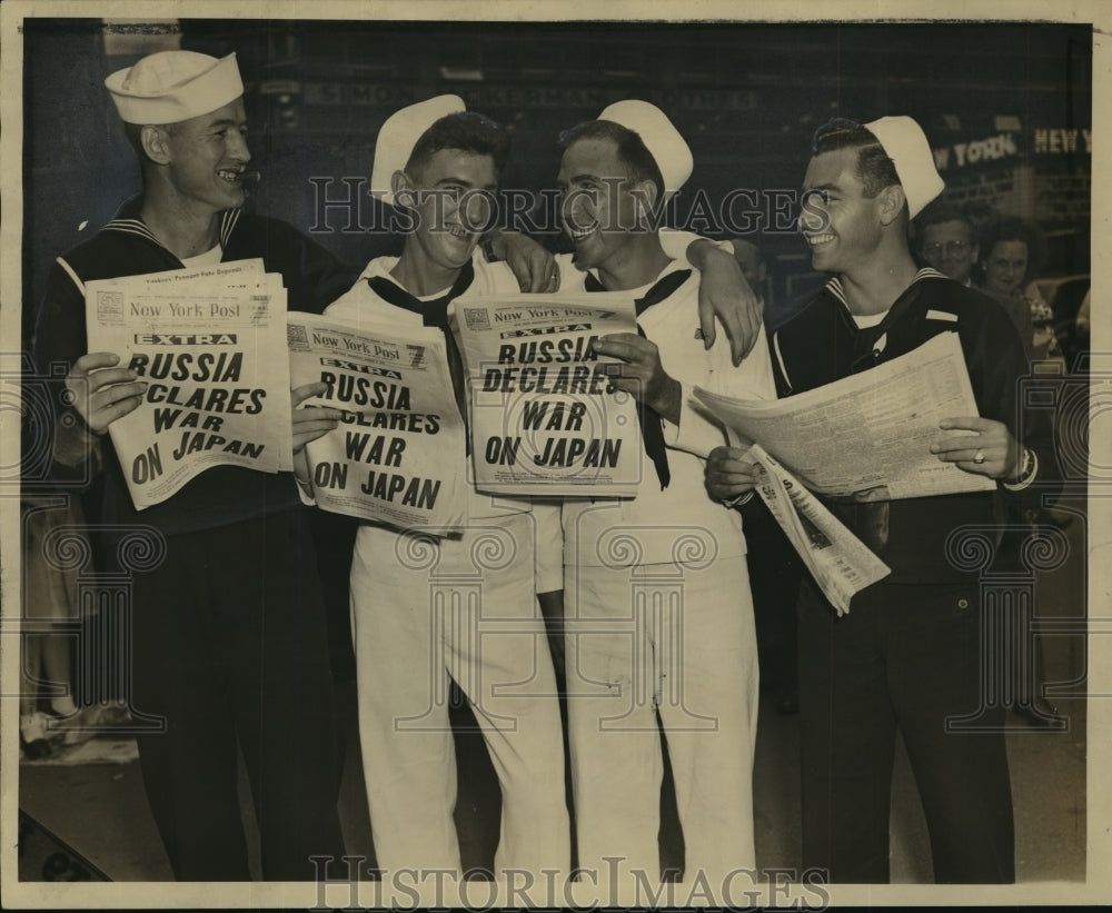 1945 Press Photo Paul Gillette, Ralph Eastrom, John Miller, Herman Rosenblat - Historic Images