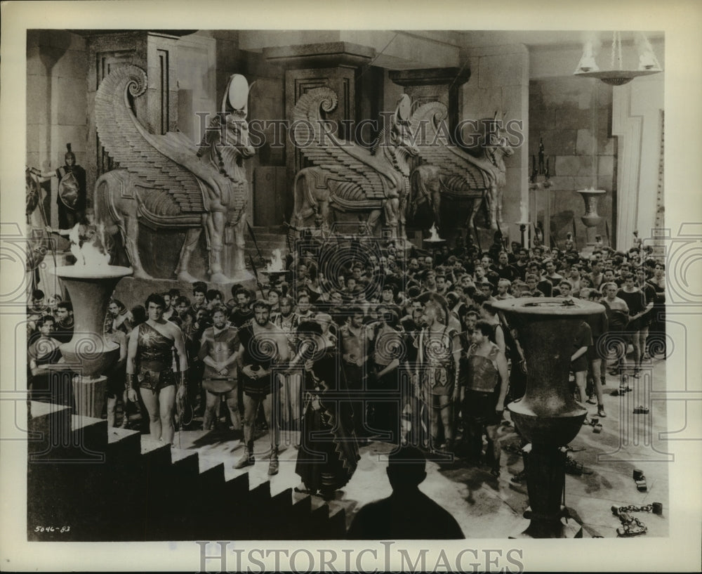 1961 Press Photo Colossus of Rhodes starring George Marchal, Conrado San Martin - Historic Images