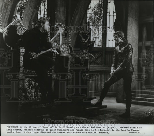 1967 Press Photo Camelot staring Richard Harris, Vanessa Redgrave, Franco Nero - Historic Images