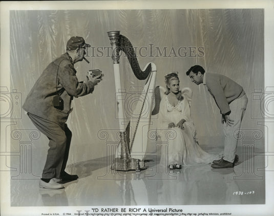 1964 Press Photo I'd Rather Be Rich Sandra Dee, Robert Goulet, Andy Williams - Historic Images