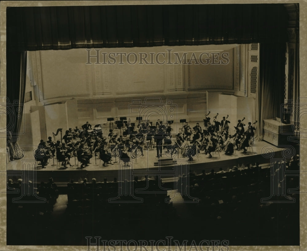 1963 Press Photo NY Youth Symphony Orchestra on stage Carnegie Hall NYC - Historic Images