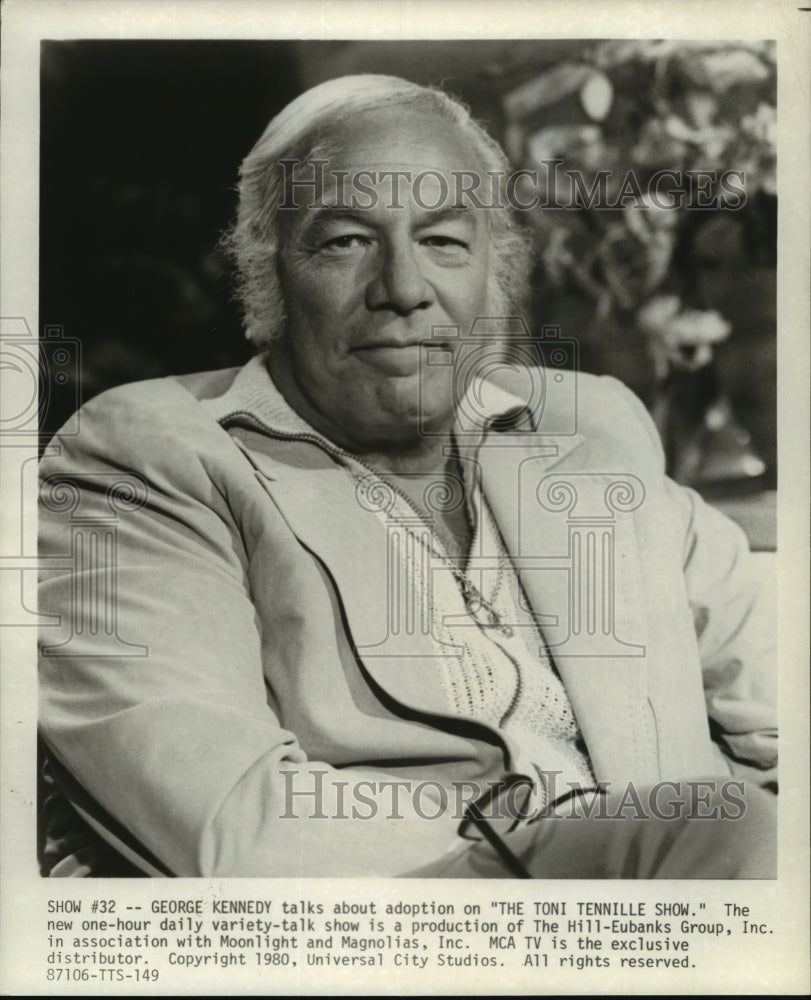 1980 Toni Tennille Show guest George Kennedy  - Historic Images