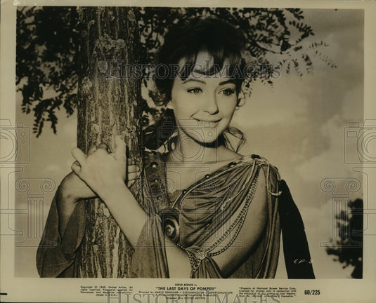 1960 Press Photo Actress Christine Kaufmann in "The Last Days of Pompeii" - Historic Images