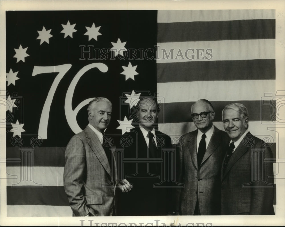 1976 ABC News members Howard K Smith, Sen McGovern  - Historic Images