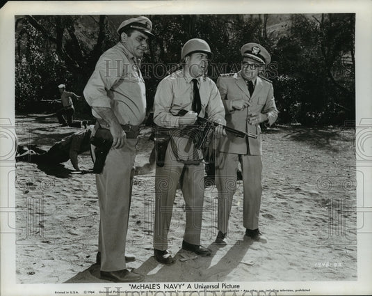 1962 Press Photo McHale's Navy with Erest Borgnine, Tim Conway, Joe Flynn - Historic Images