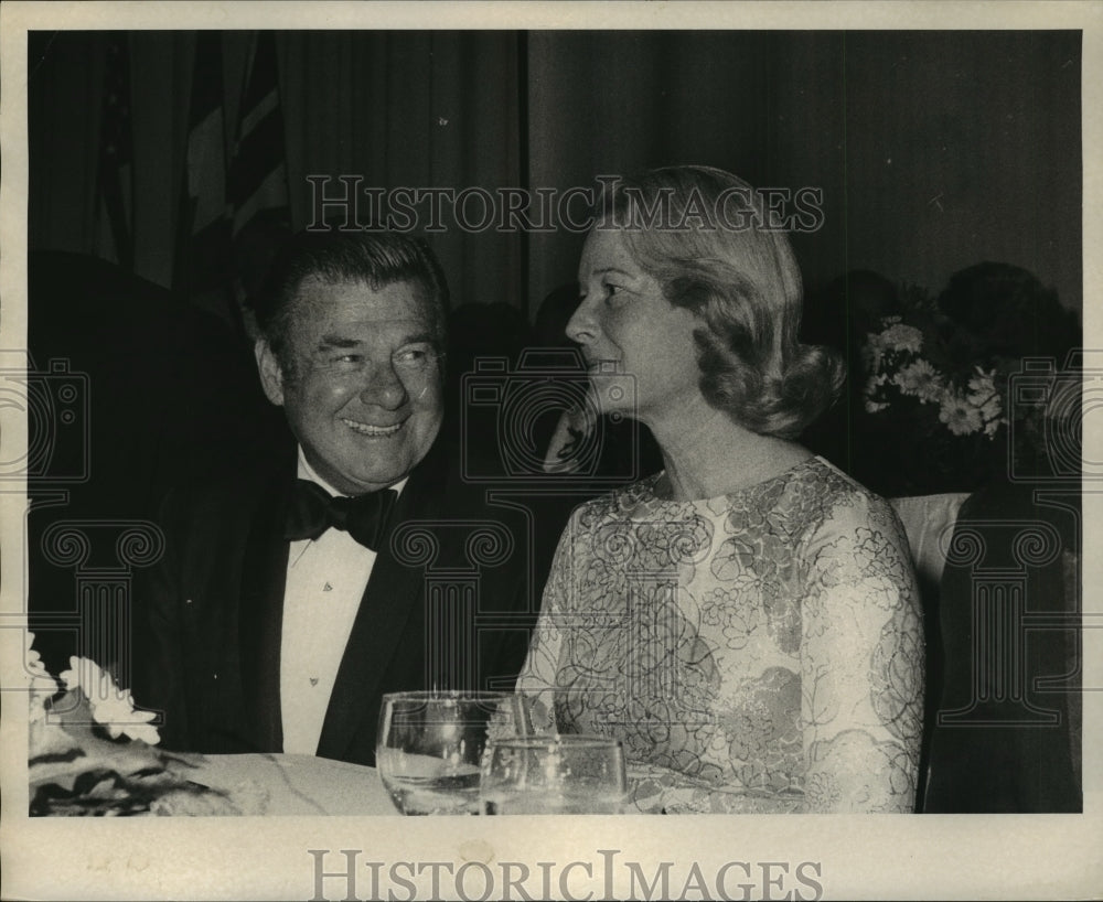 1971 World Wildlife Fund dinner Mrs Winston Guest, Art Godfrey - Historic Images