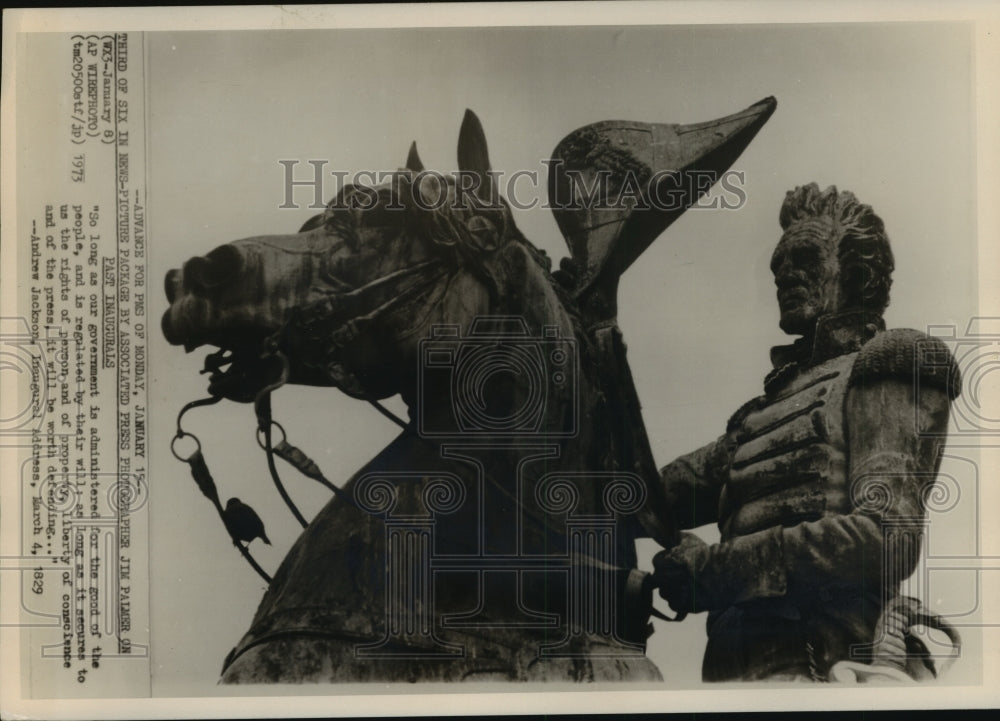 1973 Andrew Jackson Horseback Statue  - Historic Images
