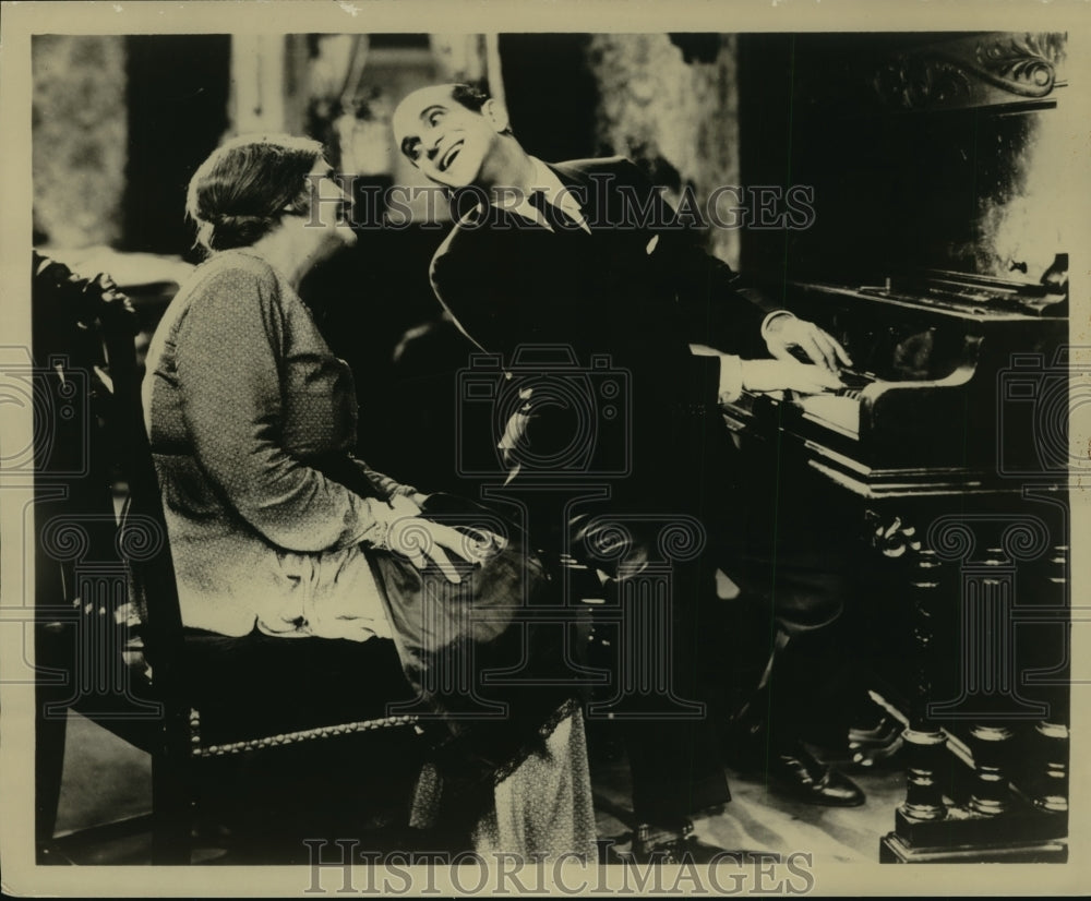 1927 Press Photo Eugenie Besserer, Al Jolson in &quot;The Jazz Singer&quot; - Historic Images