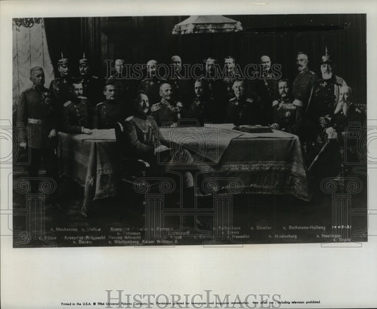 1964 Press Photo German High Command in "The Guns of August" World War I Movie - Historic Images