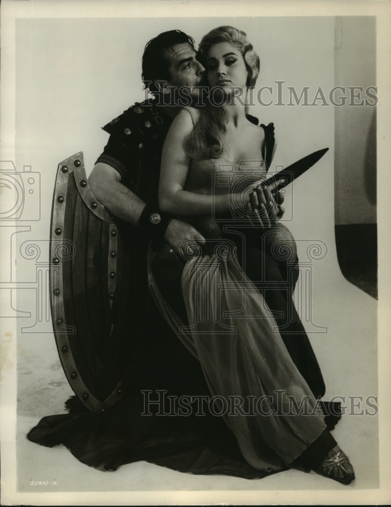 Actor Victor Mature, Liana Orfei for &quot;The Tartars&quot;  - Historic Images