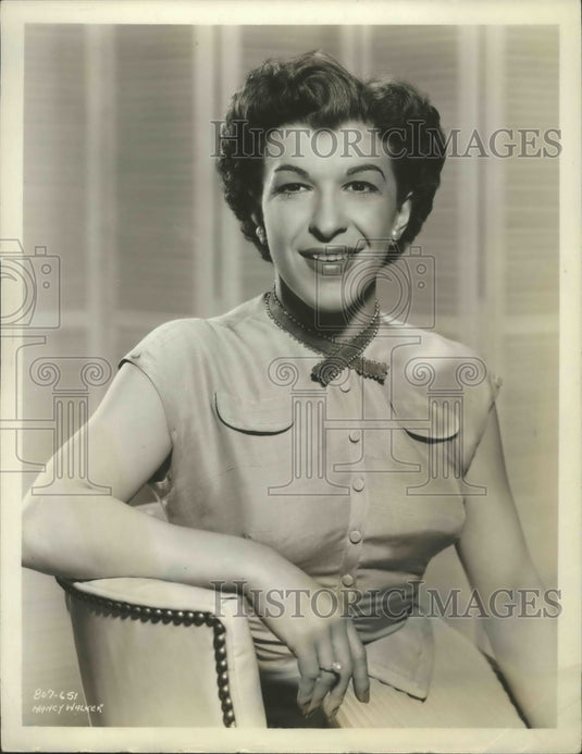 1956 Press Photo Nancy Walker, actress and comedian of stage, screen, and TV - Historic Images