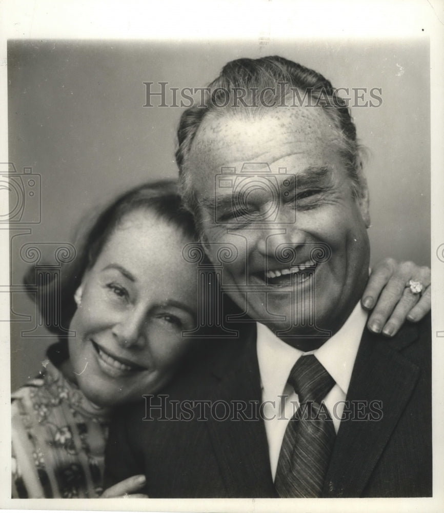 1971 Comedian Red Skelton &amp; wife Georgia on 25th anniversary - Historic Images