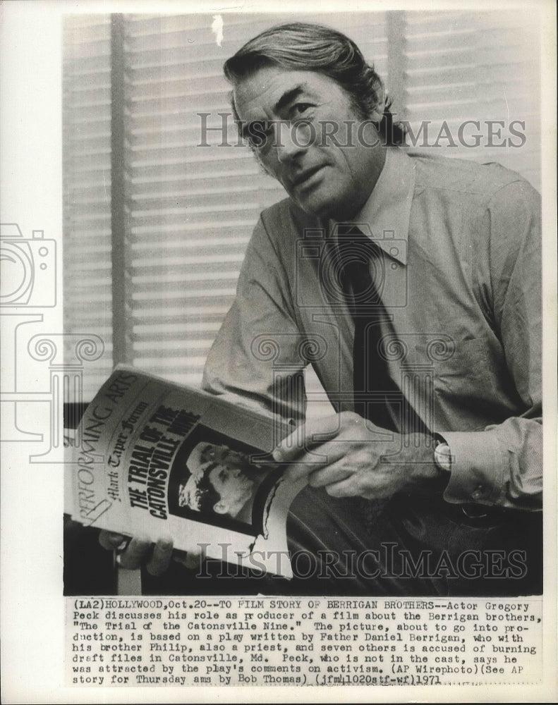 1971 Actor Gregory Peck to produce filmTrial of Catonsville Nine - Historic Images