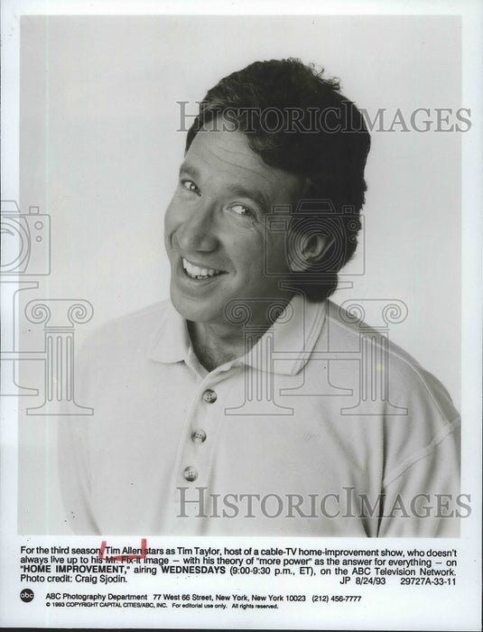 1963 Press Photo Tim Allen stars on Home Improvement on ABC - Historic Images