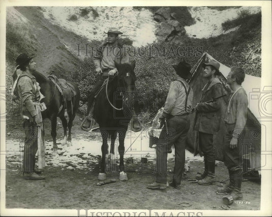 1962 Press Photo Ron Starr, L. Q. Jones, James Drury in "Ride The High Country" - Historic Images