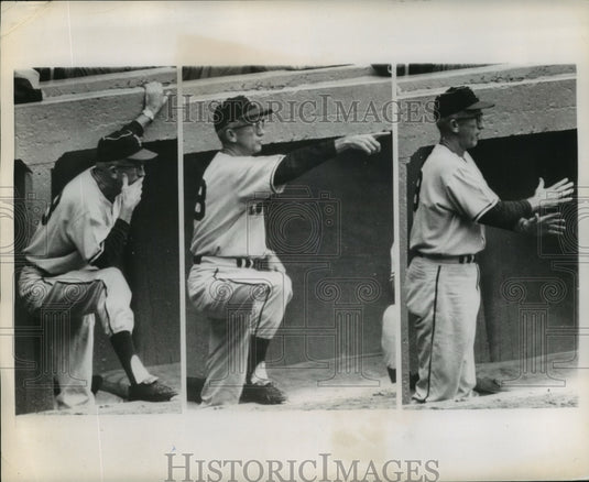 1962 Billy Rigney & His Expressions as He Stood in Dugout at Stadium - Historic Images