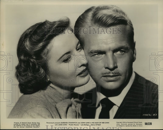 1950 Press Photo Scene from "No Man Of Her Own" Starring Barbara Stanwyck - Historic Images