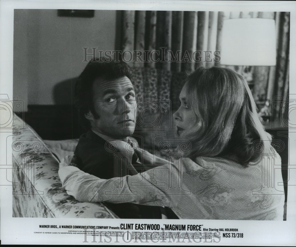 Press Photo Scene from &quot;Magnum Force&quot; Starring Clint Eastwood &amp; Hal Holbrook - Historic Images