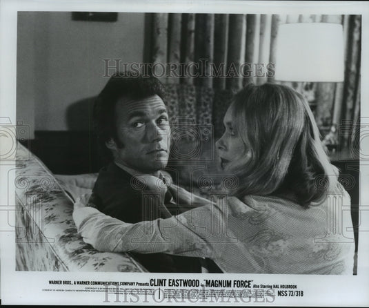 Press Photo Scene from "Magnum Force" Starring Clint Eastwood & Hal Holbrook - Historic Images