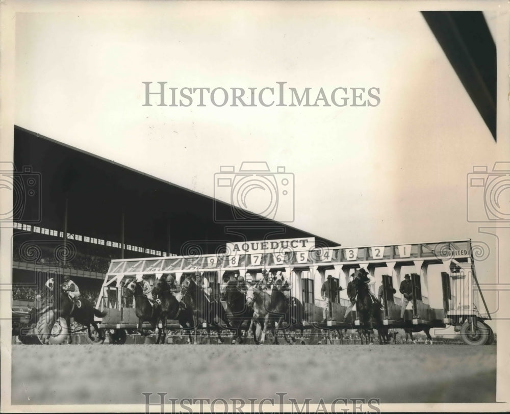 1964 Press Photo Start of the Third Horse Race at Aqueduct - Historic Images