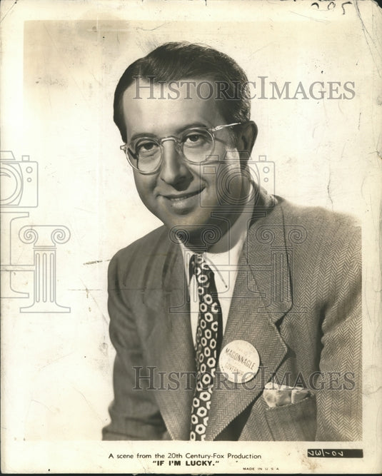 1949 Press Photo Phil Silvers stars in "If I'm Lucky". - Historic Images