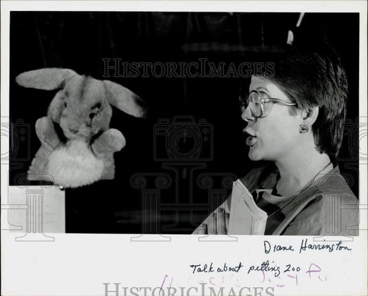 1979 Press Photo Diane Harrington with puppet in exhibit at Festival in the Park- Historic Images