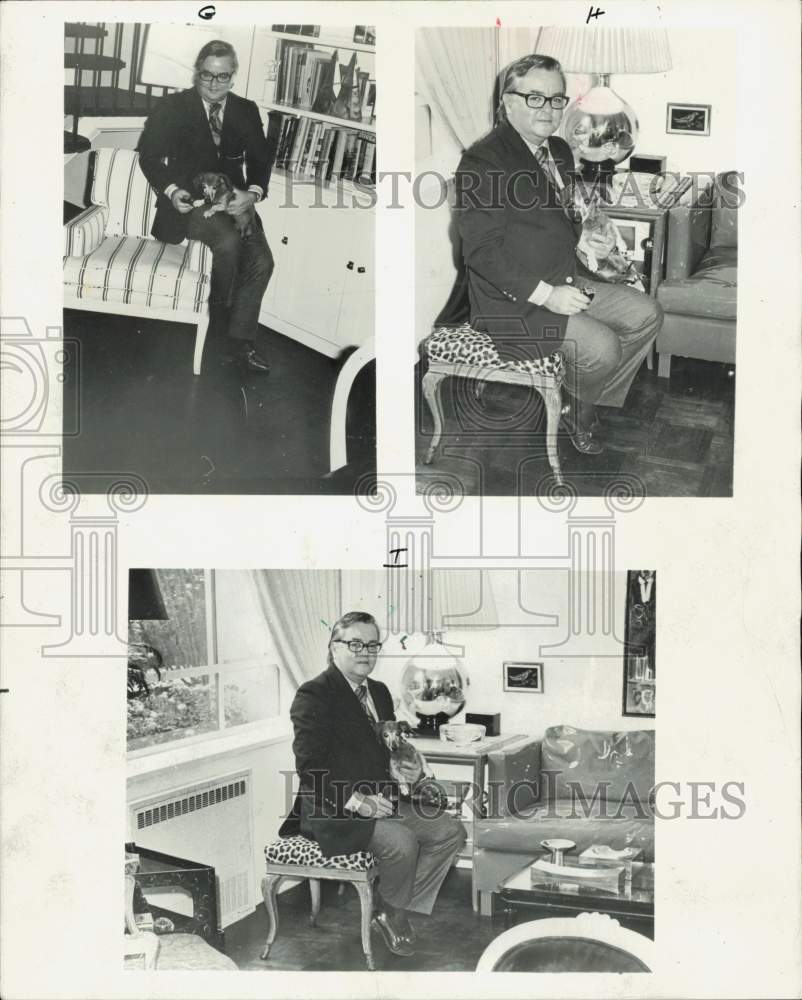 1972 Press Photo Designer Geoffrey Beene at home in New York - lra34811- Historic Images