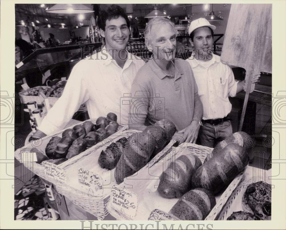 1993 Press Photo Owners Michael, Alan and John Lederman at Joanna&#39;s Marketplace- Historic Images