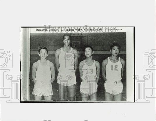 1991 Press Photo Future Denver Mayor Wellington Webb & Basketball Teammates- Historic Images