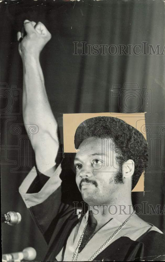 1970 Press Photo Jesse Jackson talks at Southern Christian Leadership Conference- Historic Images