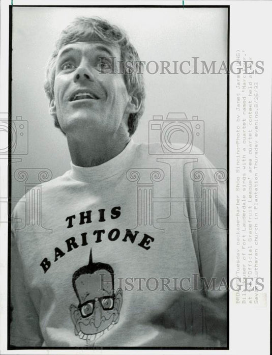 1993 Press Photo 'Marc Four' member Bill Houser at Grapefruit League contest- Historic Images